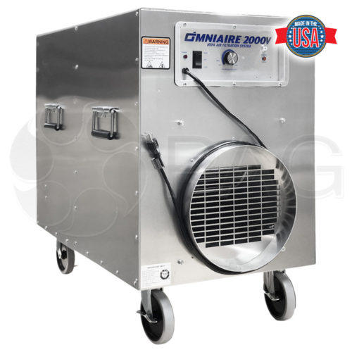 Omnitec OmniAire2000V portable HEPA air filtration system