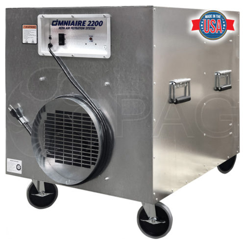 Omnitec OmniAire2200C portable HEPA air filtration system