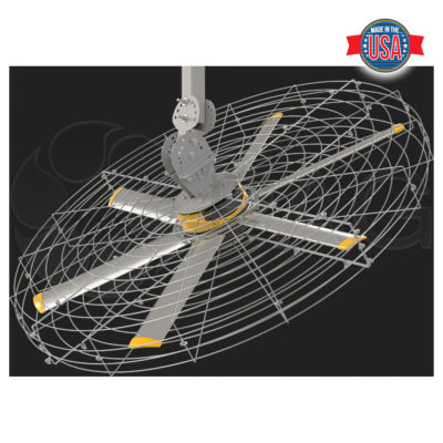 Big Ass Fans Pivot 2.0 110-125V hung from ceiling