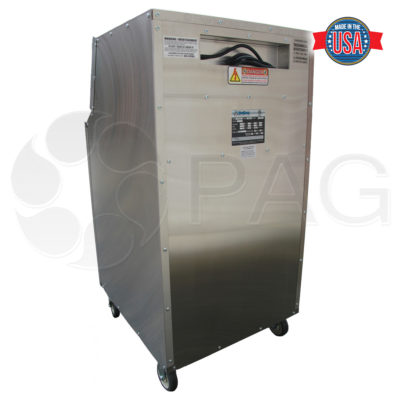 Reverse-angled picture of the KwiKool® KBP1800 BIOair+© Portable HEPA/UV Air Cleaner, shown with front air grill cover installed